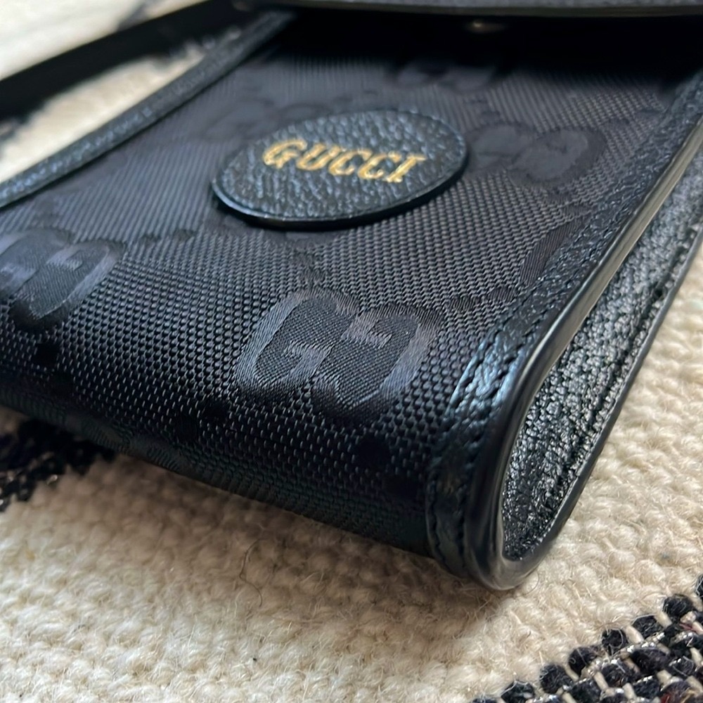 Authentic Gucci Off The Grid Black Mini GG Bag Full Set Crossbody/Phone Monogram - Picture 8 of 16